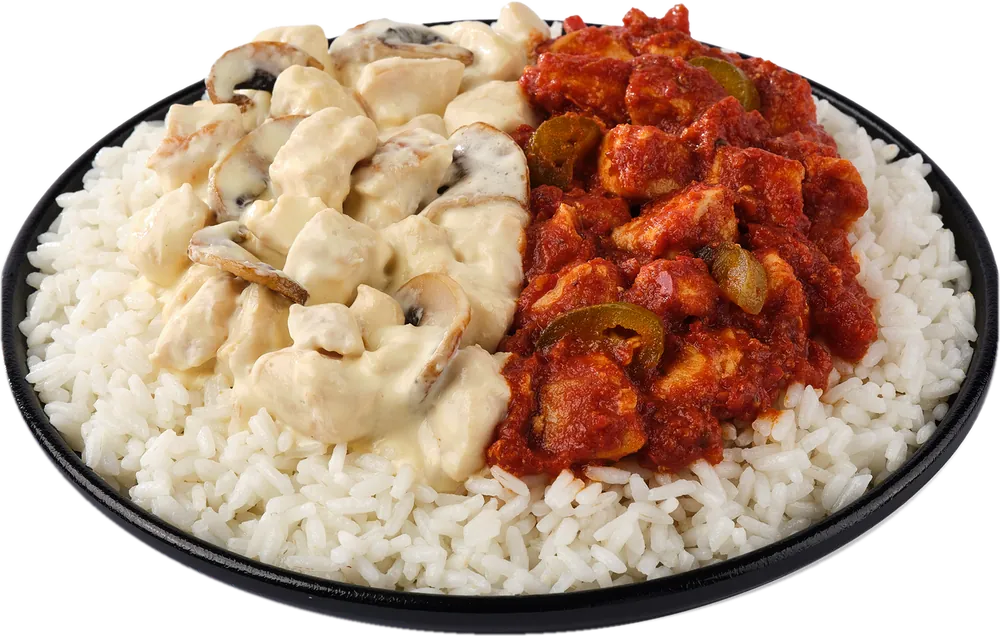 Kremalı mantar ve acılı Meksika mix tabak